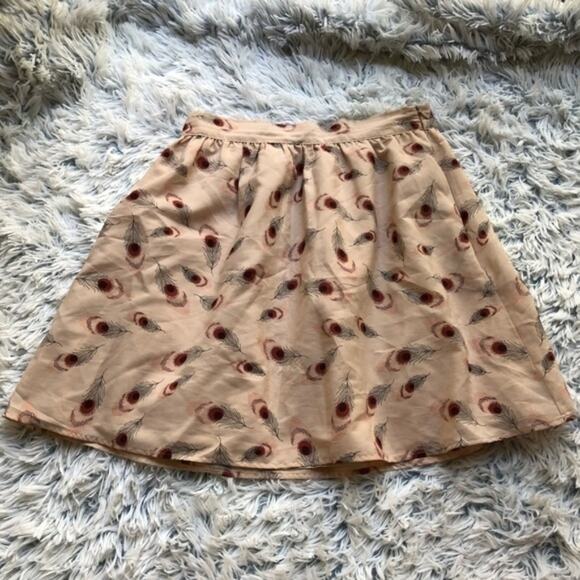Forever 21 small short peacock feather print skirt - Picture 2 of 4